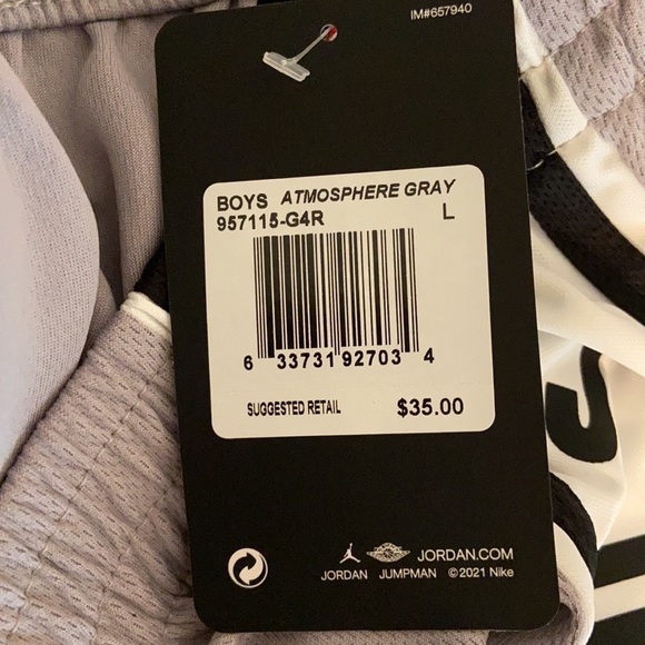 JORDAN Boys Atmosphere Gray Basketball Shorts Kids Size Large NWT - Picture 8 of 8